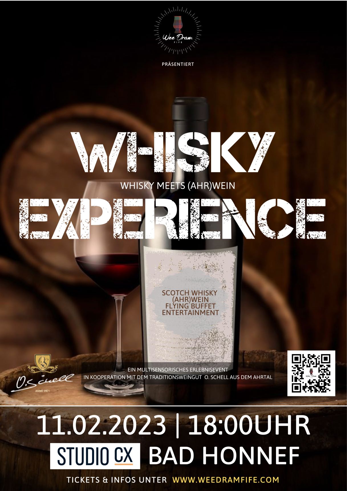 Eventplakat whisky experience 11-02-23