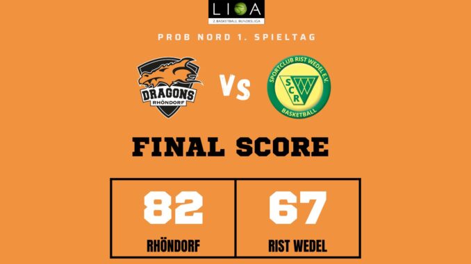 Dragons vs Rist Wedel Endstand 1-Spieltag Grafig