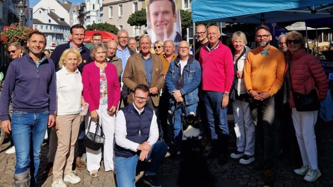 Wahlkampfstand mit Dr Norbert Röttgen -- Foto CDU Bad Honnef