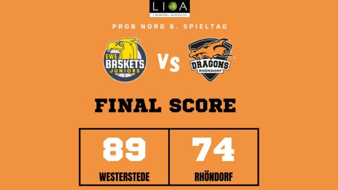 Basketball 6 spieltag 25 Westerstede vs Rhöndorf Endstand