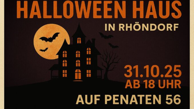 Helloweenhaus in Rhöndorf 2025 Quer KI generiert